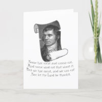 Selkirk Grace Burns Night Supper Gebet Grau