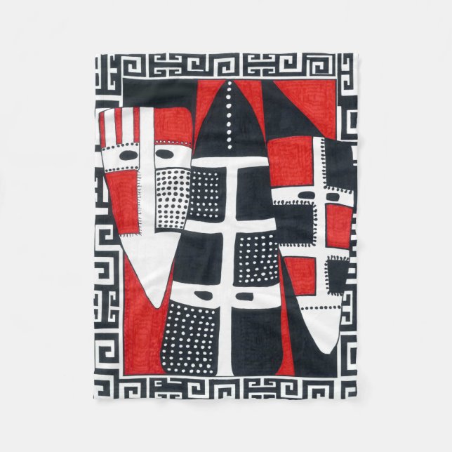 Selknam umfassende chilenische südamerikanische fleecedecke (Vorderseite)