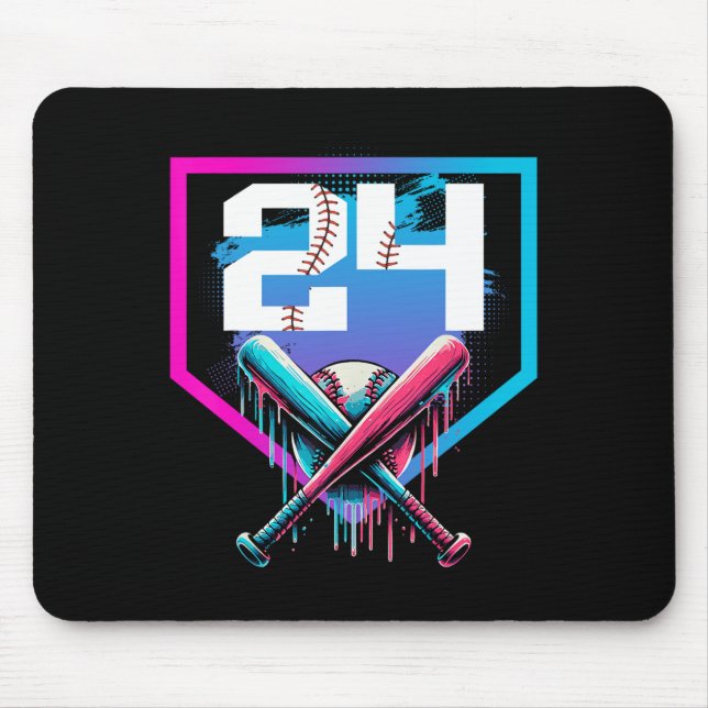 Sell Birthday Boy Tropfen 24. Spieler 24 Jahre alt Mousepad (Vorne)