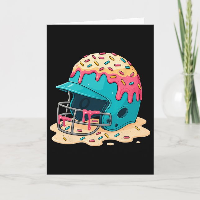 Sell Catcher Helmet With Face Mask Ice-cream Dripp Karte (Vorderseite)