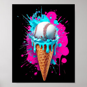 Sell Ice Cream Watercolor - Funny Sell Ice Poster