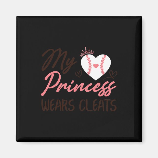Sell Mom Dad My Princess Wears Cleats  Magnet (Vorne)