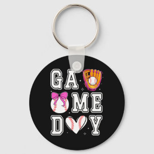 Sell Sister Coquette Bow Game Day verkaufen Mama M Schlüsselanhänger