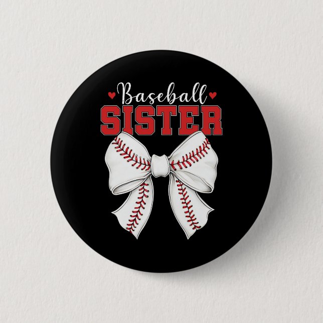 Sell Sister Vintag Sport Lover Schwestermüttertag Button (Vorderseite)