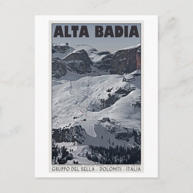 Sella Ronda - Alta Badia Run 20 Postkarte (Vorderseite)