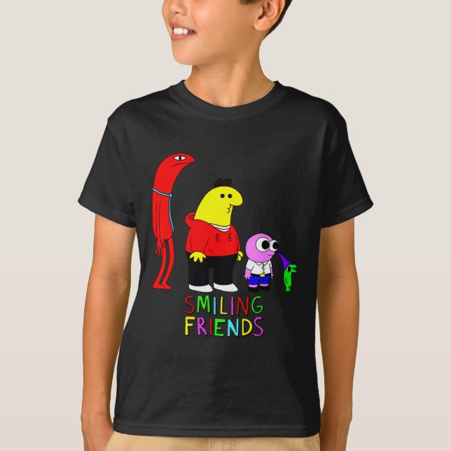 Selling Smiling Friends All Smiling Illustration  T-Shirt (Vorderseite)
