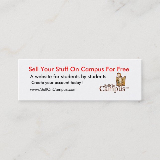 SellOnCampus Fahne Mini Visitenkarte (Vorderseite)