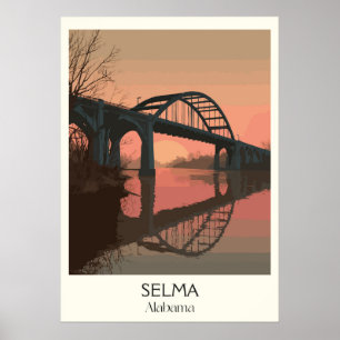 Selma Alabama Edmund Pettus Bridge Poster