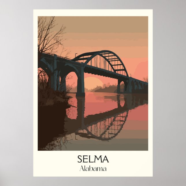 Selma Alabama Edmund Pettus Bridge Poster (Vorne)