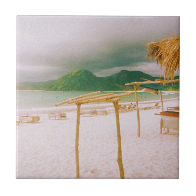 Selong Belanak Beach - Lombok - Indonesien Fliese (Vorderseite)