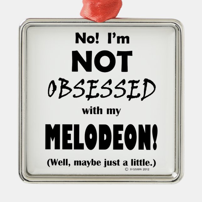 Selsbesegnet Melodeon Ornament Aus Metall (Vorne)