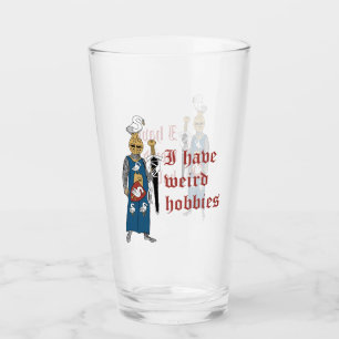 "Seltame Hobbys" Ritter Glaskelch Glas