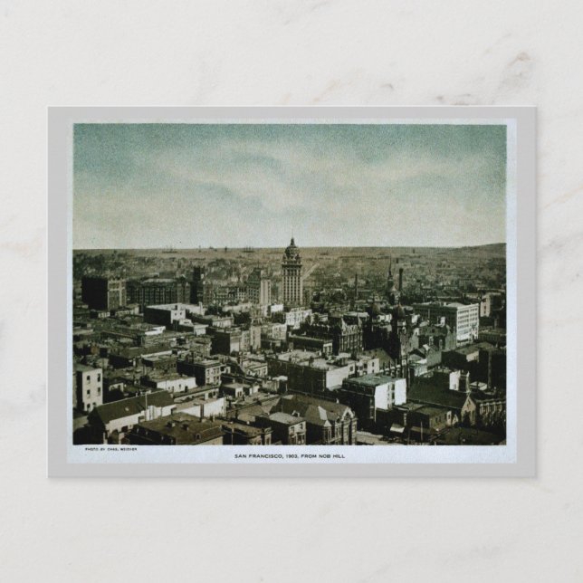 Selten 1903 San Francisco aus dem Nob Hill Foto Postkarte (Vorderseite)