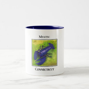 Selten Blauer Hummer, Mystischer Connecticut Zweifarbige Tasse