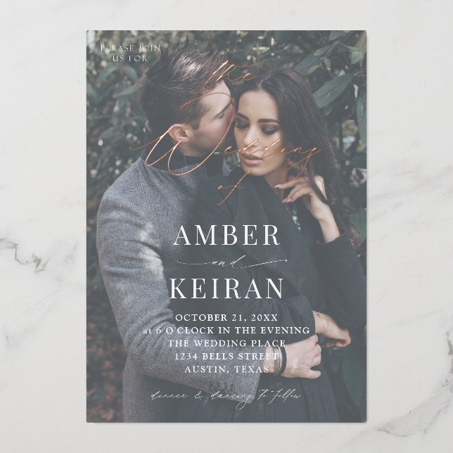 Selten gibt es Shades- Foto Hochzeit Folieneinladung (Vorderseite)