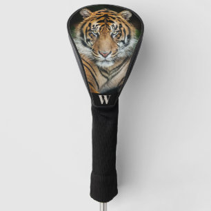 Selten Sumatran Tiger Foto Monogram Initial Golf Headcover