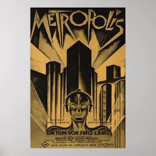 Selten und berühmtes METROPOLIS-Filmplakat Poster