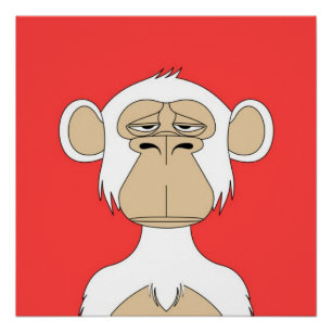 Seltene Albino BAYC Poster