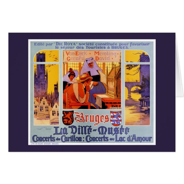 Seltene Brügge Vintage Reiseplakat neu (Vorderseite (Horizontal))