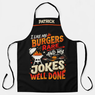 Seltene Burger-Witze-Apron, individuelles BBQ-Gesc Schürze