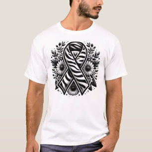 Seltene Erkrankungsbewusstsein mit Blume T-Shirt