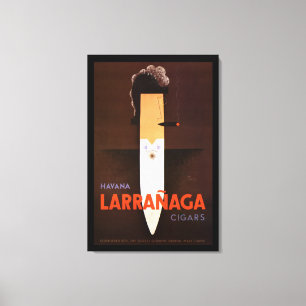 SELtene FRANZÖSISCHE ART DÉCO ZIGARREN-MANN-LEINWA Leinwanddruck
