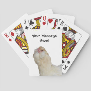 Seltene Hühner-Rasse Wheaten Ameraucana freundlich Spielkarten