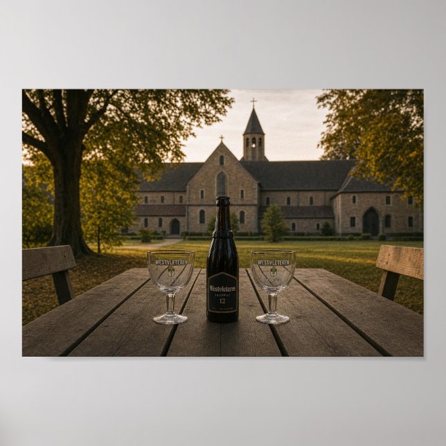 Seltene Kloster-Abtei-Ale-Szene Poster aus Belgien (Vorne)