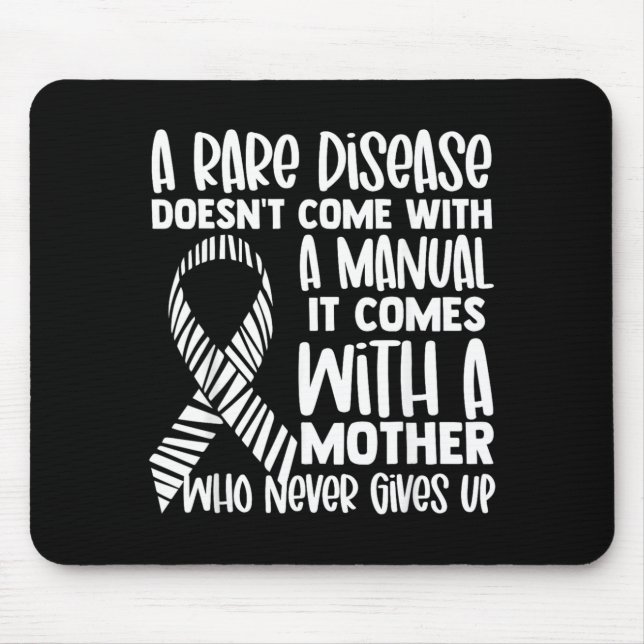Seltene Krankheiten Bewusstsein Zebra Band Mutter  Mousepad (Vorne)