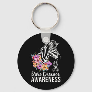 Seltene Krankheiten Bewusstsein Zebra Seltene Kran Schlüsselanhänger
