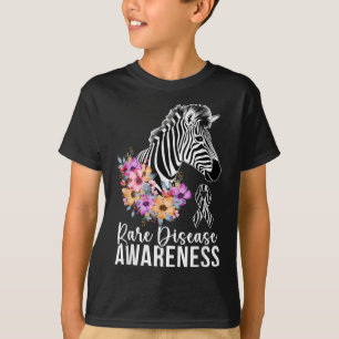 Seltene Krankheiten Bewusstsein Zebra Seltene Kran T-Shirt
