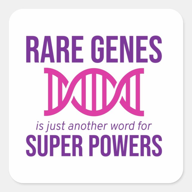 Seltene Krankheiten Sensibilisierung Tag Zebra Rib Quadratischer Aufkleber (Vorderseite)