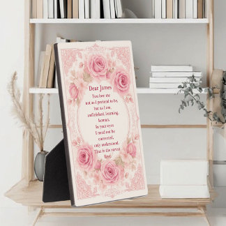 Seltene Liebesgedicht-Seelenverwandte Vintage-Past Fotoplatte
