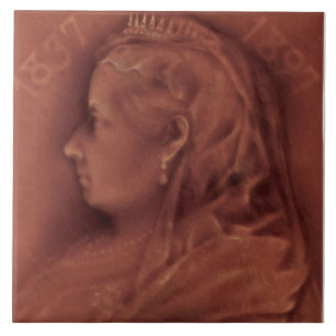 Seltene Mauve Queen Victoria 1837-1897 Gedenken Fliese