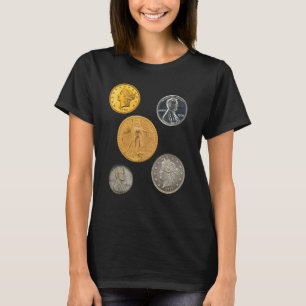 Seltene Münzen 1933 Gold Doppeladler 1974 Aluminiu T-Shirt