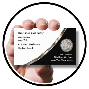 Seltene Münzhändler Numismatik Visitenkarte