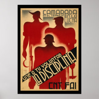 Seltene Propaganda des Zivilen Krieges in Spanien  Poster