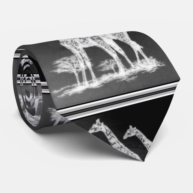 Seltene Retro afrikanische Giraffen im Krawatte (Gerollt)