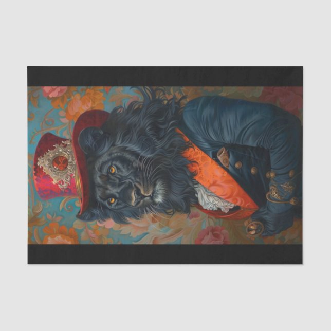 Seltene schwarze Lion9 Seidenpapier (Vorderseite)