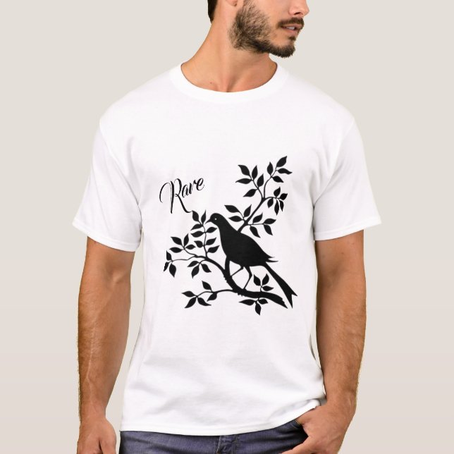 Seltene Vögel - Schwarzweiß-T - Shirt (Vorderseite)