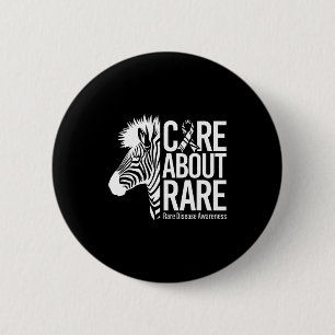 Seltenen Krankheiten bewusst sein Zebra-Band Button