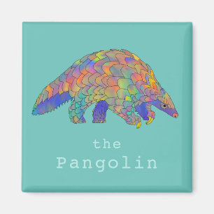 Seltener Pangolin-Ameisenbär farbenfroh Magnet
