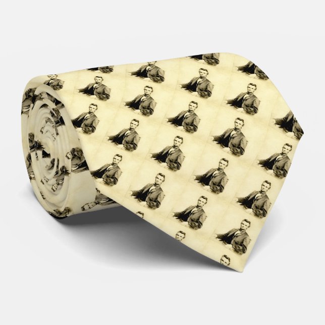 SELTENER Präsident Abraham Lincoln STEREOVIEW Krawatte (Gerollt)