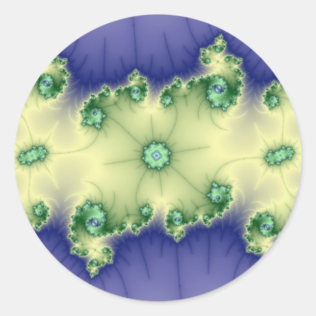 Seltenes Gem - Fraktal Runder Aufkleber (Vorderseite)