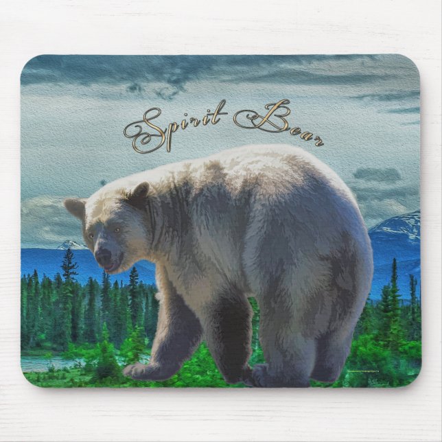 Seltenes Kermode Bär (Spirit Bär) Wildlife Design Mousepad (Vorne)