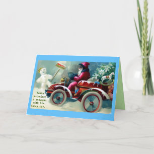Seltenes Vintage-Weihnachtsmann in einem luxuriöse Karte