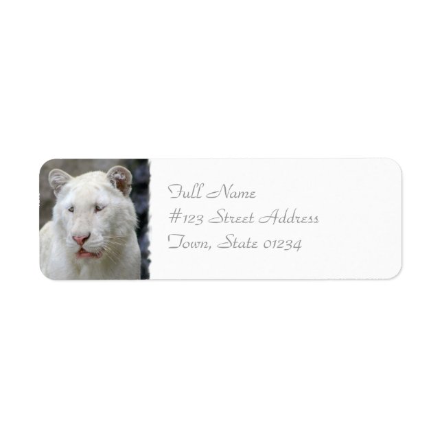 Seltenes White Tiger-Mailing-Label (Vorne)