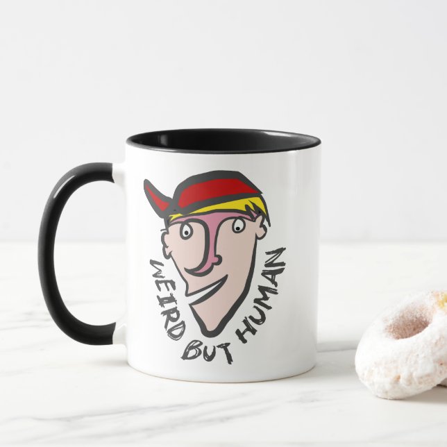 Seltsam, aber menschlich tasse (Mit Donut)