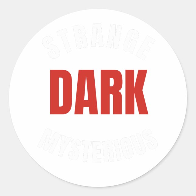 seltsam dunkel und geheimnisvoll, Mr. Ballen Runder Aufkleber (Vorderseite)