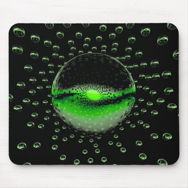 Seltsame Alien Orbs, die ein unheimliches grünes L Mousepad (Vorne)